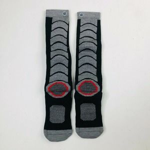 UGUpgrade Functional Sports Active Socks Merino Wool Grey Red High Sock S Unisex